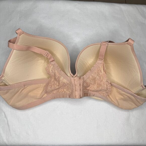 Torrid 50D Blush Lace Push-Up Plunge Bra Romantic Plus Size Lingerie - Picture 3 of 4